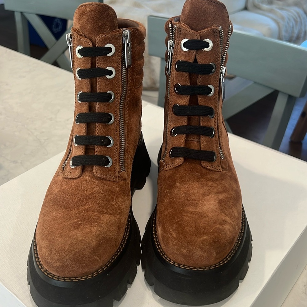 Philip Lim Kate lug sole double zip boot